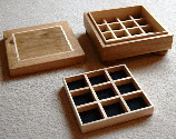 Oak and Ash Cufflink box double layered