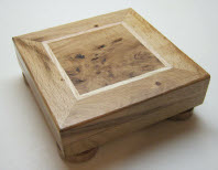 Oak Cufflink Box with Ash banding